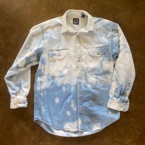 Vintage Gap bleach dyed denim shirt